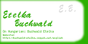 etelka buchwald business card